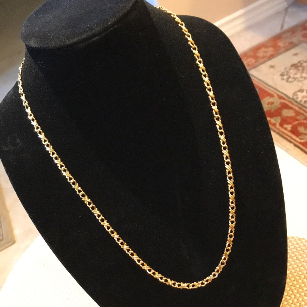 18k Gold Layered Chain Necklace, 25”